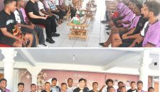 Bupati Kabupaten Kepulauan Sangihe Michael Thungari bersama dengan Atlet dan Oficial tinju Asal Manokwari, Papua Barat