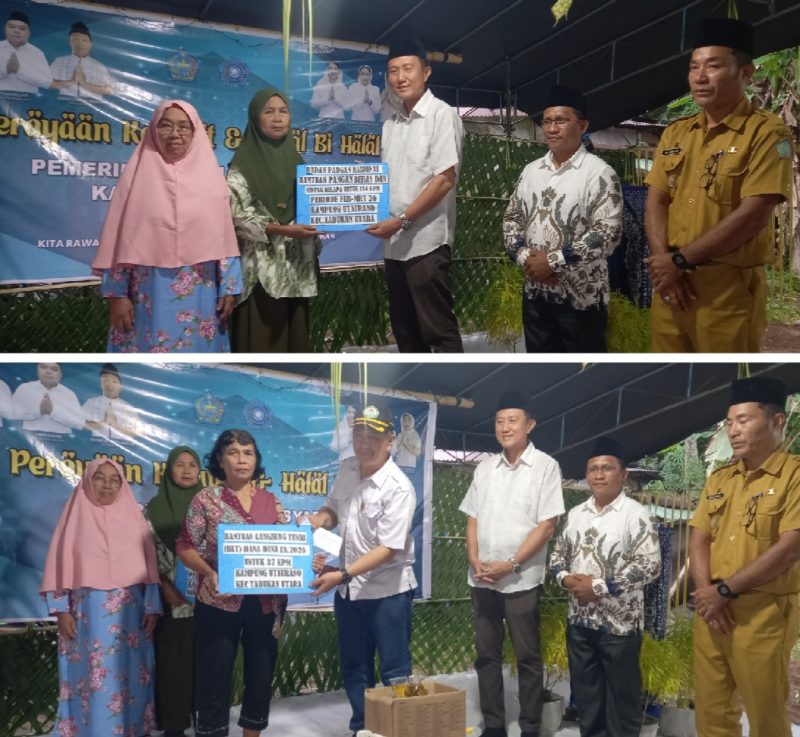 Penyerahan Bantuan Sosial Pangan sekaligus BLT-DD kepada Masyarakat