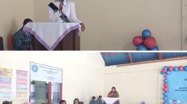 Ketua TP-PKK Kecamatan Tabukan Utara Ny. Gr. Dahlia Nikiulu Soleman dan Kepala Bidang Paud Dinas Pendidikan Kabupaten Kepulauan Sangihe, Sulastri kaudis 