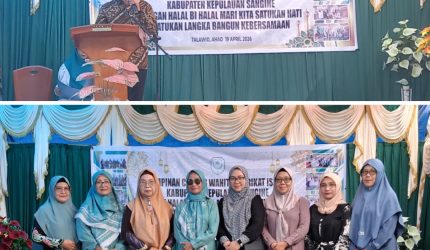Wanita Syarikat Islam (WSI) Kabupaten Kepulauan Sangihe menyelenggarakan kegiatan Halal Bi Halal 1447 Hijriah di Lind II, Kampung Talawid, Kecamatan Kendahe, Minggu (19/04/2026). Kegiatan ini menjadi momentum penting dalam mempererat silaturahmi serta memperkuat ukhuwah antar pengurus dan masyarakat.