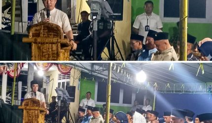 Suasana penuh khidmat dan kekeluargaan mewarnai pelaksanaan Halal Bi Halal yang digelar di Kampung Kalekube 1, Kecamatan Tabukan Utara, Minggu (19/04/2026). Kegiatan ini dihadiri langsung oleh Bupati Kabupaten Kepulauan Sangihe, Michael Thungari, S.E., M.M., bersama Ketua TP-PKK Kabupaten Kepulauan Sangihe, Ny. Cherry Thungari Soeyoenus.