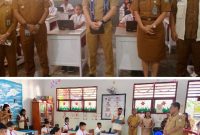 Bupati Kabupaten Kepulauan Sangihe, Michael Thungari di dampingi Kepala Dinas Pendidikan dan Asisten 1, serta Wakil Bupati Sangihe Tendris Bulahari dan lainnya