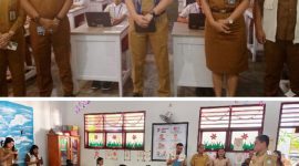 Bupati Kabupaten Kepulauan Sangihe, Michael Thungari di dampingi Kepala Dinas Pendidikan dan Asisten 1, serta Wakil Bupati Sangihe Tendris Bulahari dan lainnya