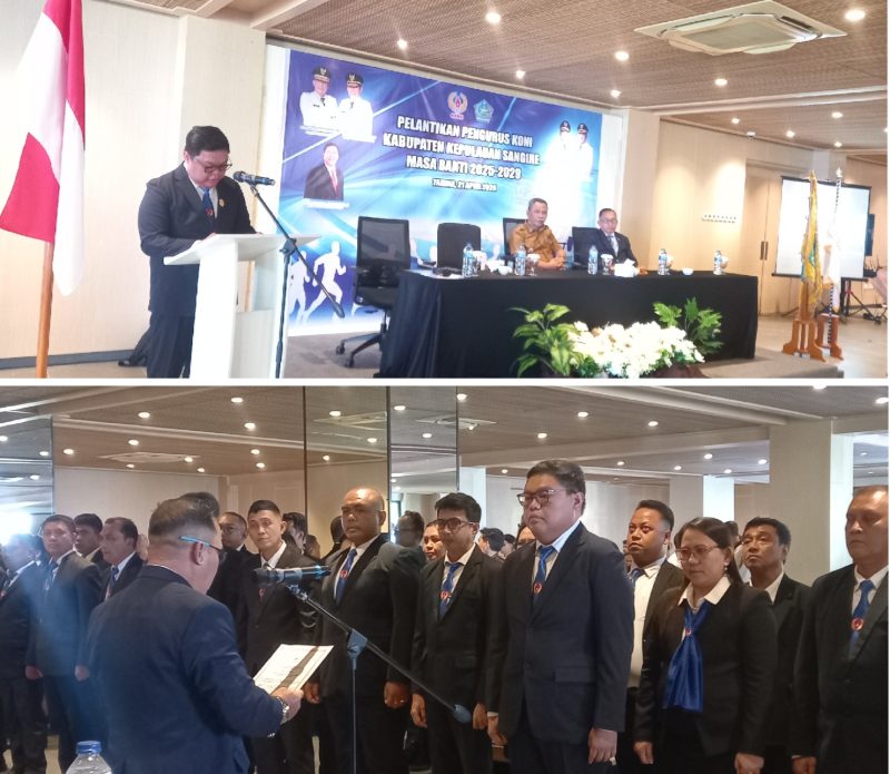 Wakil Bupati Sangihe Tendris Bulahari,
Sekaligus Ketua Koni Baru di Lantik periode 2025-2029