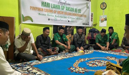 Semangat perubahan dan refleksi mendalam mewarnai peringatan Hari Lahir (Harlah) ke-92 Gerakan Pemuda (GP) Ansor di Kabupaten Bolaang Mongondow Utara (Boltara). Tidak sekadar seremoni tahunan, momentum ini ditegaskan sebagai titik balik arah gerakan—dari rutinitas ritual menuju peran nyata sebagai solusi bagi umat.