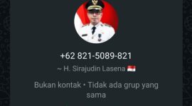 Waspada penipuan via WhatsApp yang mengatasnamakan Bupati Boltara