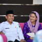 Wabup Boltara Moh. Aditya Pontoh didampingi Wakil Ketua TP-PKK Boltara ny. Moy Olivia Pontoh Mamonto di Milad ke-64 wanita islam Boltara
