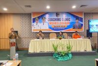 Wakil Bupati Boltara, Mohammad Aditya Pontoh membuka secara resmi coaching clinik inovasi daerah sekaligus memberikan sambutan Pemerintah