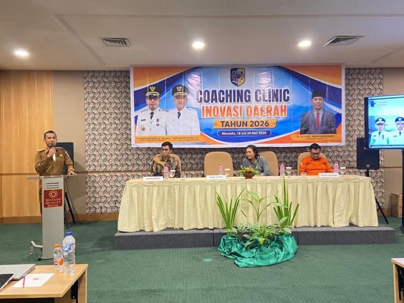 Wakil Bupati Boltara, Mohammad Aditya Pontoh membuka secara resmi coaching clinik inovasi daerah sekaligus memberikan sambutan Pemerintah