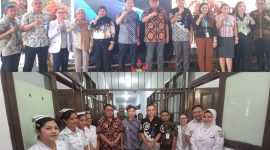 Bupati Kepulauan Sangihe
Michael Thungari bersama Wakil Bupati Sangihe Tendris Bulahari dan Dirut RSUD Liun Kendage Tahuna dr. Polideng Dalawir