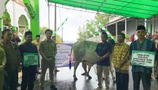 Bupati Kabupaten Kepulauan Sangihe Michael Thungari Menyerahkan Hewan Qurban