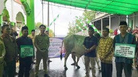 Bupati Kabupaten Kepulauan Sangihe Michael Thungari Menyerahkan Hewan Qurban