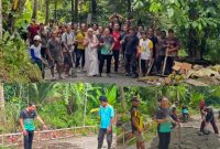 Anggota DPRD Kabupaten Kepulauan Sangihe Jais Salele Bersama dengan Pemerintah dan Masyarakat Kampung Talawid.