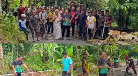 Anggota DPRD Kabupaten Kepulauan Sangihe Jais Salele Bersama dengan Pemerintah dan Masyarakat Kampung Talawid.