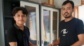 Ridwan Matantu Sebagai Calon Kapitalaung dengan Sekretaris Panitia Pemilihan Kapitalaung Kampung Petta Selatan, Hijay Timbowo