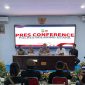 Suasana pres conference polres Boltara terkait kronologi penembakan sesama anggota polisi yang menyebabkan Briptu Excel Mamuli meninggal dunia