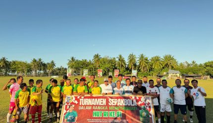 Dalam rangka memeriahkan Hari Ulang Tahun (HUT) ke-81 Republik Indonesia, Pemerintah Kabupaten Bolaang Mongondow Utara (Boltara) menggelar Open Tournament Sepak Bola Jagung Balap Cup (JBC) 2026. Kegiatan tersebut secara resmi dibuka oleh Bupati Boltara, Dr. Sirajudin Lasena, SE, M.Ec.Dev, di Lapangan Desa Busisingo, Kecamatan Sangkub