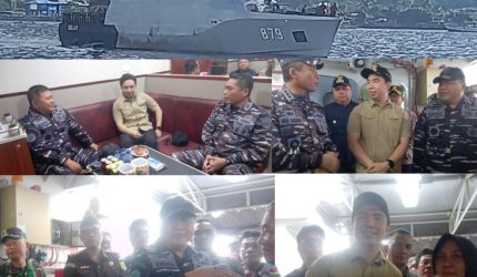 Bupati Kabupaten Kepulauan Sangihe, Michael Thungari, S.E., M.M., menjemput langsung kedatangan KRI Selar-879 di Pelabuhan Nusantara Tahuna, Kabupaten Kepulauan Sangihe, Kamis (04/06/2026). Kehadiran kapal perang TNI Angkatan Laut tersebut menjadi bagian dari upaya memperkuat pengawasan dan keamanan wilayah perbatasan sekaligus mempererat hubungan dengan masyarakat pesisir dan nelayan.