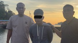Kalapas Tahuna Meidi Tigau bersama tim Berhasil meringkus WBP inisial RB yang mencoba melarikan diri 