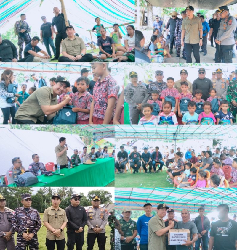 Bupati Kabupaten Kepulauan Sangihe 
Michael Thungari bersama Jajaran Forkompinda Melihat Langsung Kondisi Masyarakat Kampung Kawio
