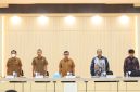 Bupati Boltara Sirajudin Lasena didampingi Wakil Bupati Moh. Aditya Pontoh, Sekda dan narasumber dari Tim Evaluator KEMENPANRB