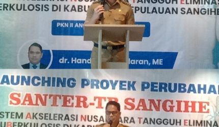 Pemerintah Kabupaten Kepulauan Sangihe resmi meluncurkan Sistem Akselerasi Nusantara Tangguh Eliminasi Tuberkulosis (SANTER-TB), sebuah aplikasi berbasis web yang dirancang untuk memperkuat pengendalian dan pemberantasan tuberkulosis (TB) di daerah. Peluncuran berlangsung di Tahuna Beach Hotel and Resort