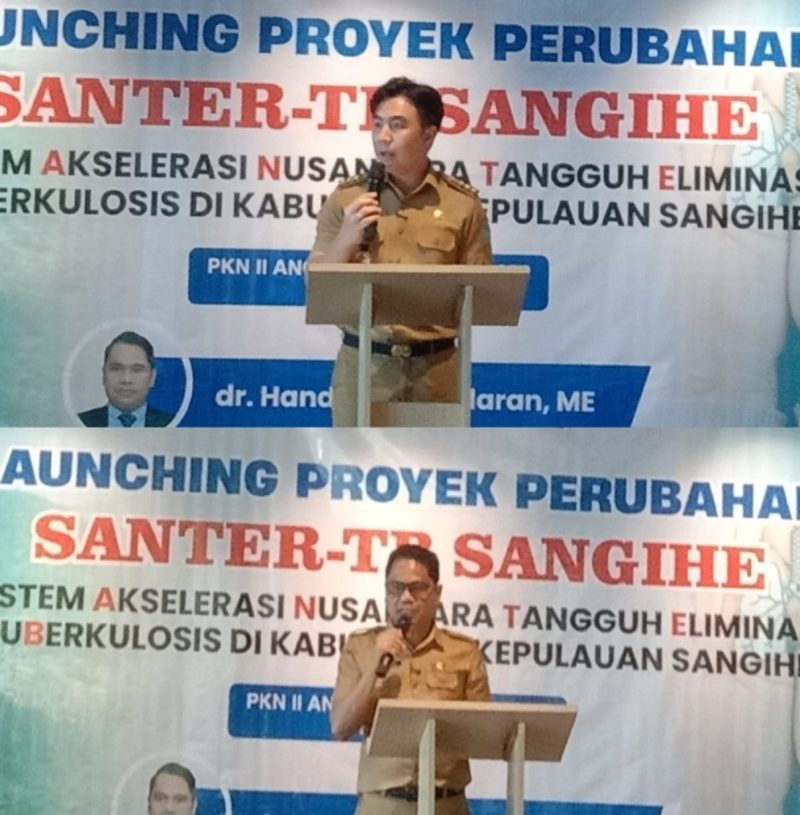 Bupati Kabupaten Kepulauan Sangihe Michael Thungari dan Kepala Dinas Kesehatan dr. Handry Pasandaran