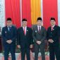 Bupati Kabupaten Kepulauan Sangihe Michael Thungari di Dampingi Wakil Bupati Sangihe Tendris Bulahari bersama dengan Ketua DPRD Sangihe Denny Roy Tampi dan PAW Anggota DPRD Sangihe Febrima Theodorus Angow
