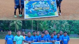 Tim Tanjungbio FC Kampung Bahu dan Tim Tunas Baru Kampung Nanusa