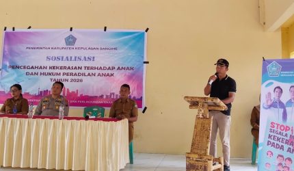 Komitmen Pemerintah Kabupaten Kepulauan Sangihe dalam mewujudkan lingkungan yang aman dan ramah anak terus diperkuat. Melalui Dinas Pemberdayaan Perempuan dan Perlindungan Anak (P2A), upaya pencegahan kekerasan terhadap anak kini digencarkan melalui sosialisasi yang menjangkau berbagai wilayah di kabupaten tersebut.
