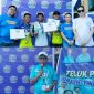 Wakil Bupati Sangihe Tendris Bulahari, Ketua TP-PKK Sangihe Ny Cherry Thungari Soeyoenus, Wakil Ketua TP-PKK Sangihe Ny Agnes Bulahari Walukow bersama Para Juara Pemenang Lomba Kelas Pakura
serta Ketua Dekopinda Sangihe Aziz Maaling