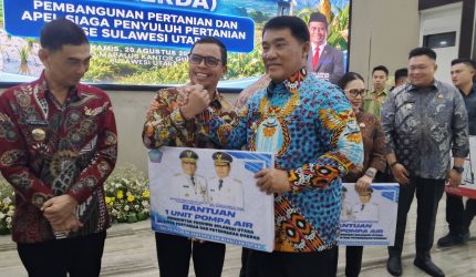 Bupati Bolaang Mongondow Utara (Boltara), Dr. Sirajudin Lasena, S.E., M.Ec.Dev., menghadiri Rapat Koordinasi Daerah (Rakorda) Pembangunan Pertanian dan Apel Siaga Penyuluh Pertanian se-Sulawesi Utara yang digelar di Ruang Mapalus, Kantor Gubernur Sulawesi Utara