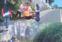 Kapitalaung Kampung Bahu Amir Mahmud Hapantenda Bersama Jajaran Perangkat Kampung