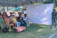 Camat Tabukan Utara Marwan Nikiulu membuka Turnamen Bola Voli se-Kecamatan Tabukan Utara