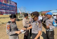 Wakapolres Boltara KOMPOL Abdul Rahman Faudji memimpin apel Gaktibplin 