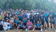 Tim Tanjungbio FC Bersama Bahu FC serta masyarakat kampung bahu pendukung kedua Tim
