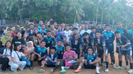 Tim Tanjungbio FC Bersama Bahu FC serta masyarakat kampung bahu pendukung kedua Tim