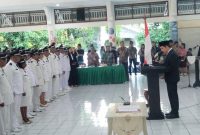 Bupati Kabupaten Kepulauan Sangihe Michael Thungari sementara memberikan arahan terhadap 97 Pj Kapitalaung