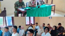 Camat Tabukan Utara di dampingi Sekcam dan Danramil Tabukan Utara, serta 22 Pj Kapitalaung se Kecamatan Tabukan Utara