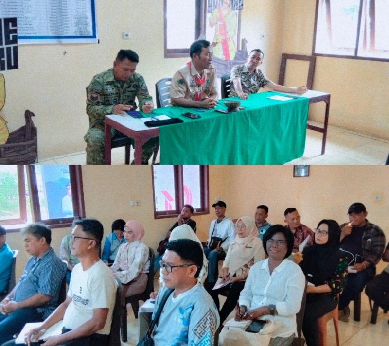 Camat Tabukan Utara di dampingi Sekcam dan Danramil Tabukan Utara, serta 22 Pj Kapitalaung se Kecamatan Tabukan Utara