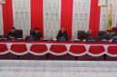 Bupati Kabupaten Kepulauan Sangihe Michael Thungari di Dampingi Wakil Bupati Tendris Bulahari Bersama dengan Ketua DPRD Sangihe Denny Roy Tampi serta Wakil Ketua 1 dan Wakil Ketua 2