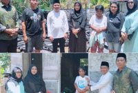 Jais Salele meninjau titik lokasi rumah yang terbakar dan menyerahkan langsung bantuan kepada Ibu Anasing Mamuka