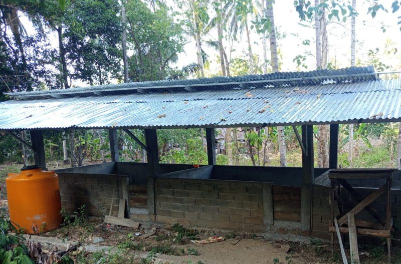 kandang ternak babi BUMDes Mome Kecamatan Bintauna (Foto Ridwan InfoTotabuan) 