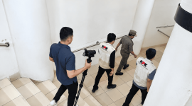 Sejumlah personel KPK RI di Kantor Bupati Boltara