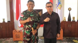 Bupati Boltara Sirajudin Lasena bersama Danrem 131/Santiago Brigjen TNI Yuri Elias Mamahi