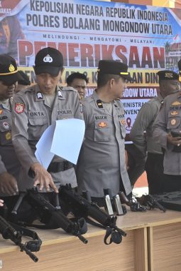 Wakapolres Boltara Cek Kendaraan Dinas dan Senjata Api