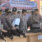 Wakapolres Boltara Kompol Abdulrahman Faudji didampingi jajaran PJU Polres Boltara melaksanakan pemeriksaan Senjata Api