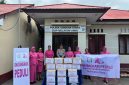 Kapolsek Tabukan Utara Iptu David Kojongian Bersama Ketua Bhayangkari Ranting Tabukan Utara Ny. Nancy David serta Jajaran Bhayangkari Ranting Tabukan Utara