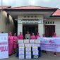 Kapolsek Tabukan Utara Iptu David Kojongian Bersama Ketua Bhayangkari Ranting Tabukan Utara Ny. Nancy David serta Jajaran Bhayangkari Ranting Tabukan Utara