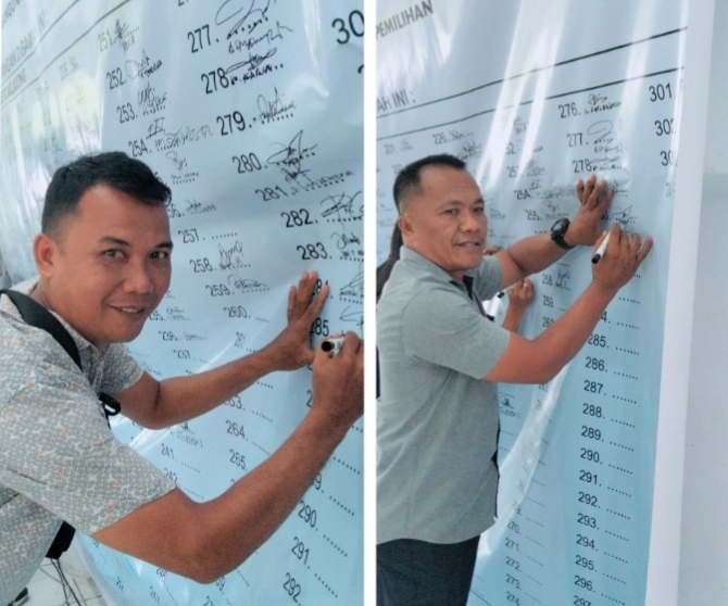 Amir Mahmud Hapantenda 
dan Sahrudin Janis
Calon Kapitalaung Kampung Bahu.